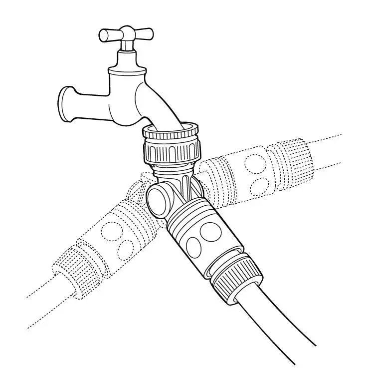 Gardena Rotating Swivel Garden Tap Connector Adaptor - Hose Tap Fittings