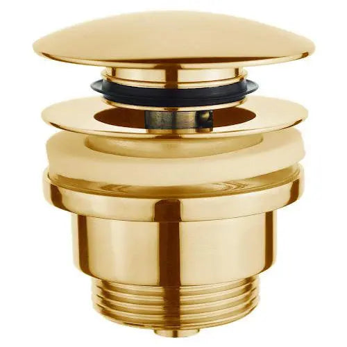 Gold Click-Clack Bathroom Sink Waste Plug Button Universal Bathroom Sink Plugs