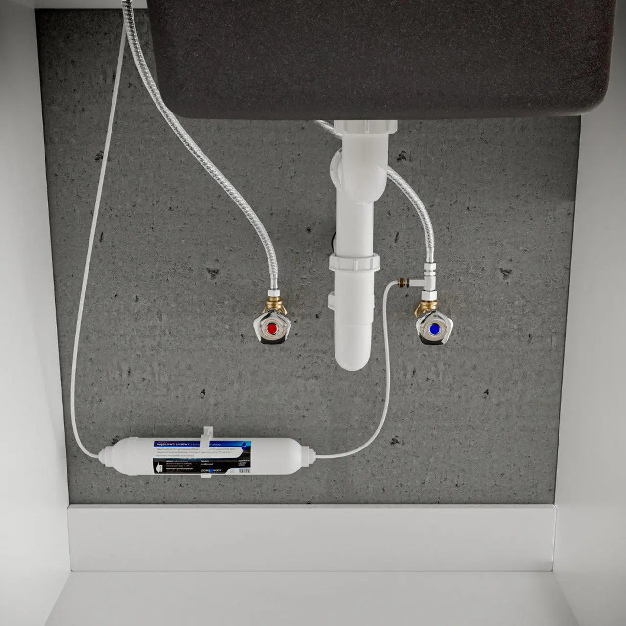 Kitchen Tap Black Flexible Spout Undersink Water Filter Set Kitchen Taps, A699a, A699b, A699c