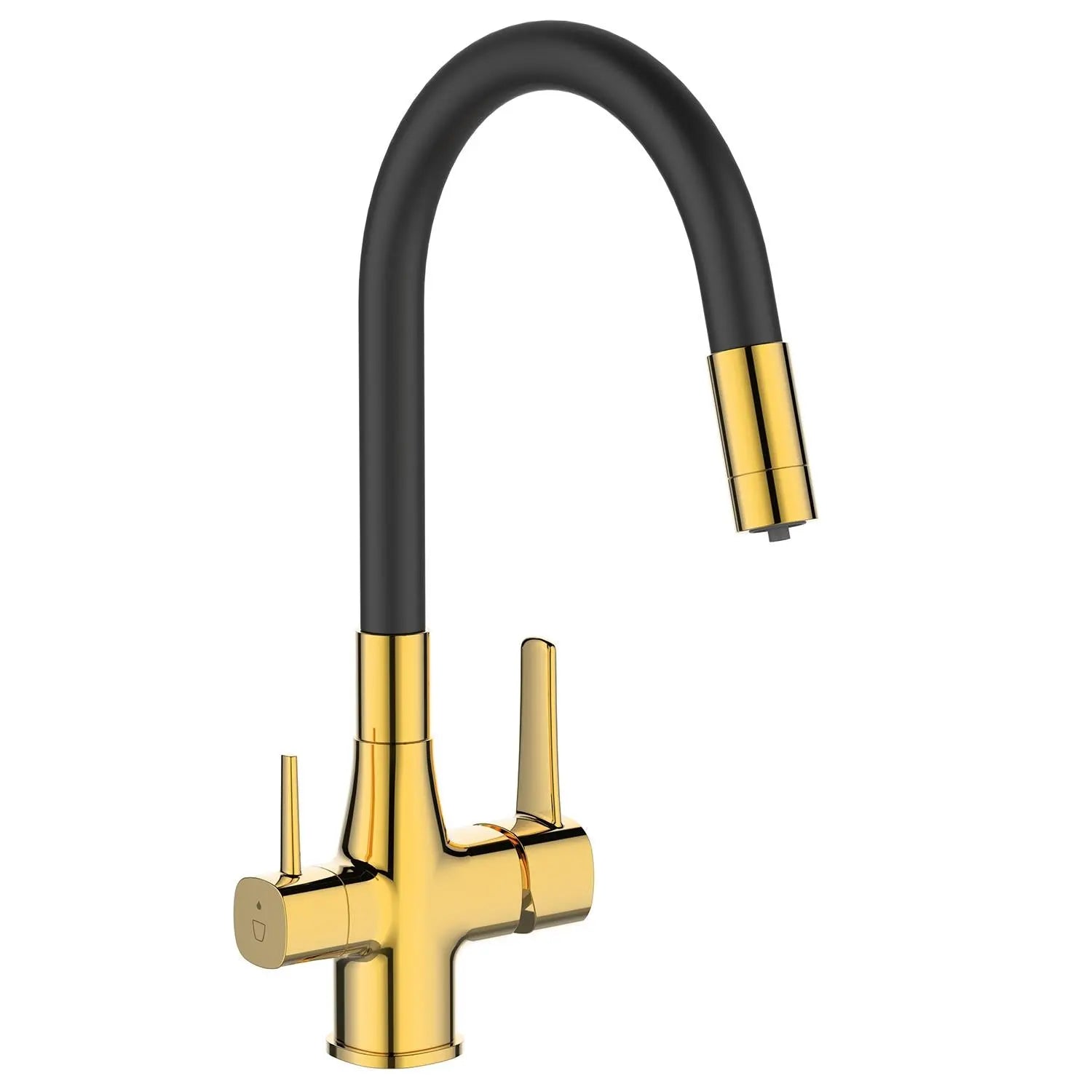Kitchen Tap Black Flexible Spout Undersink Water Filter Set Kitchen Taps