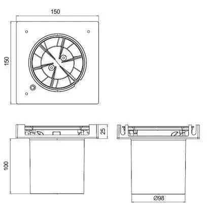 Luxury Bathroom Extractor Fan Rimera 100 Makassar S - Bathroom Extractor Fans