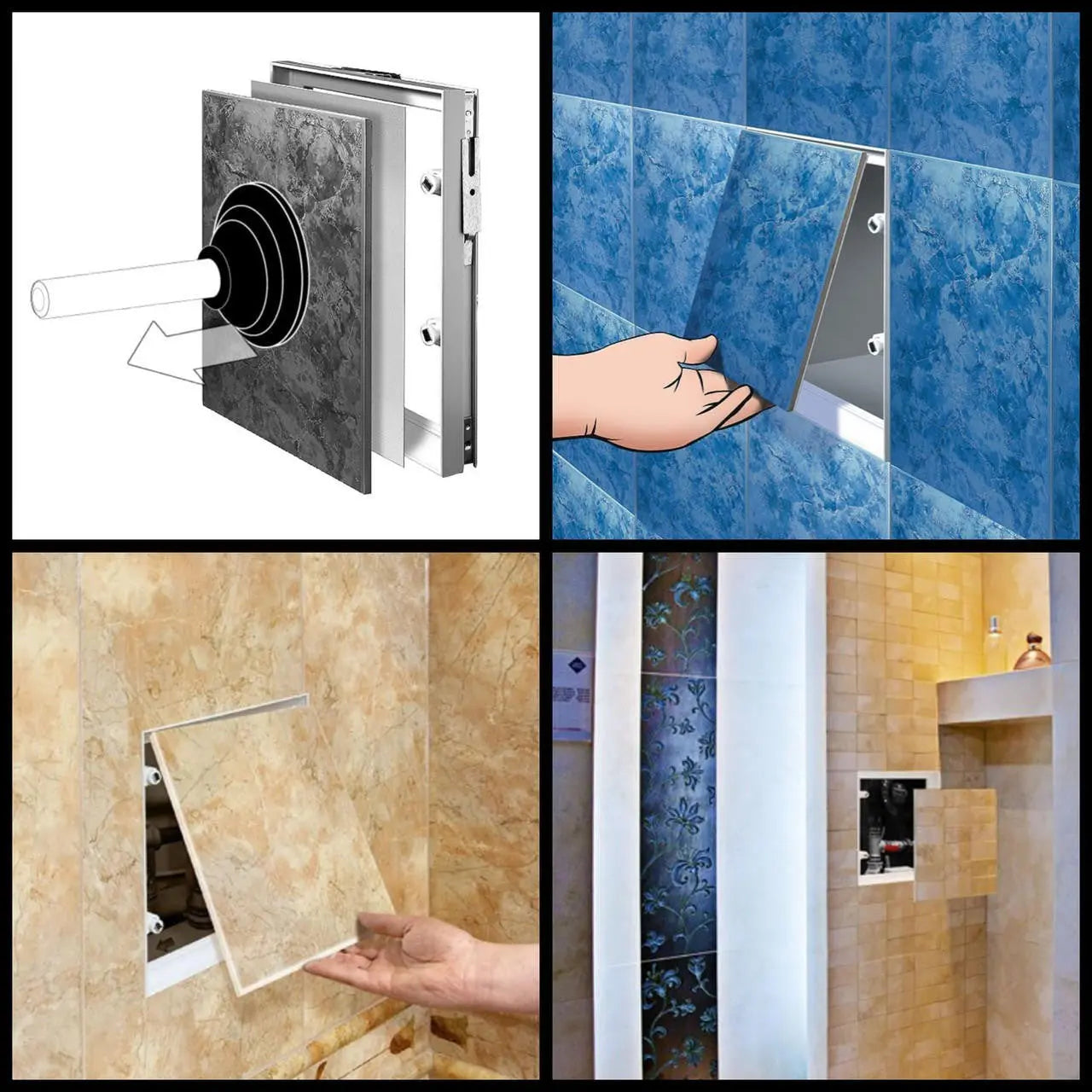 Magnetic Tile Access Panel Steel Inspection Hatch Door Inspection Access Panels