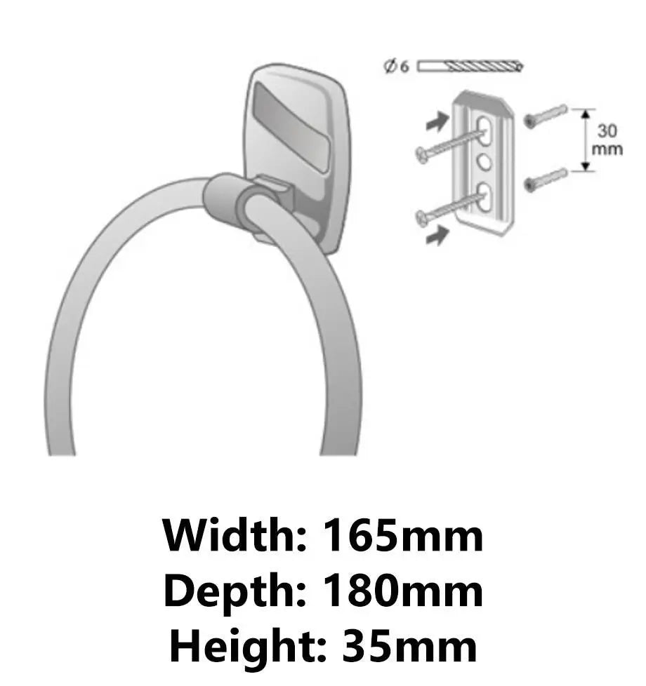 Modern Bathroom Wall Mounted Towel Ring Dressing-gown Hanger