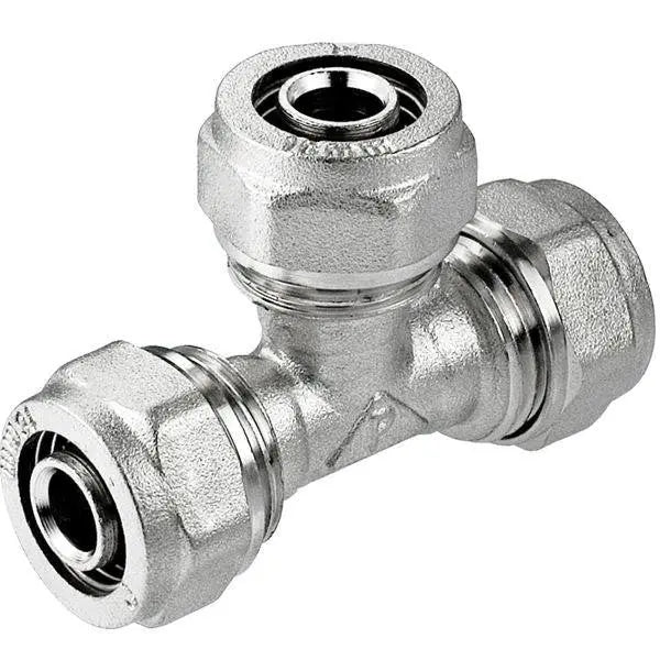 PEX Compression Fittings Tee Connector 16mm 20mm 25mm Compression Fittings