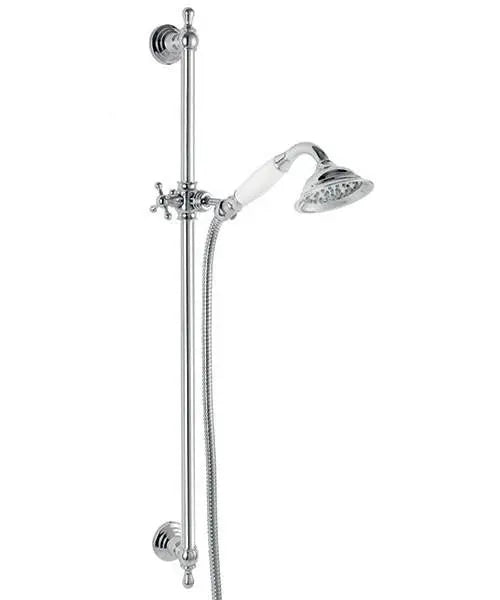 Retro Chrome Shower Bar Riser Rail Kit Column Wall Set Shower Rails