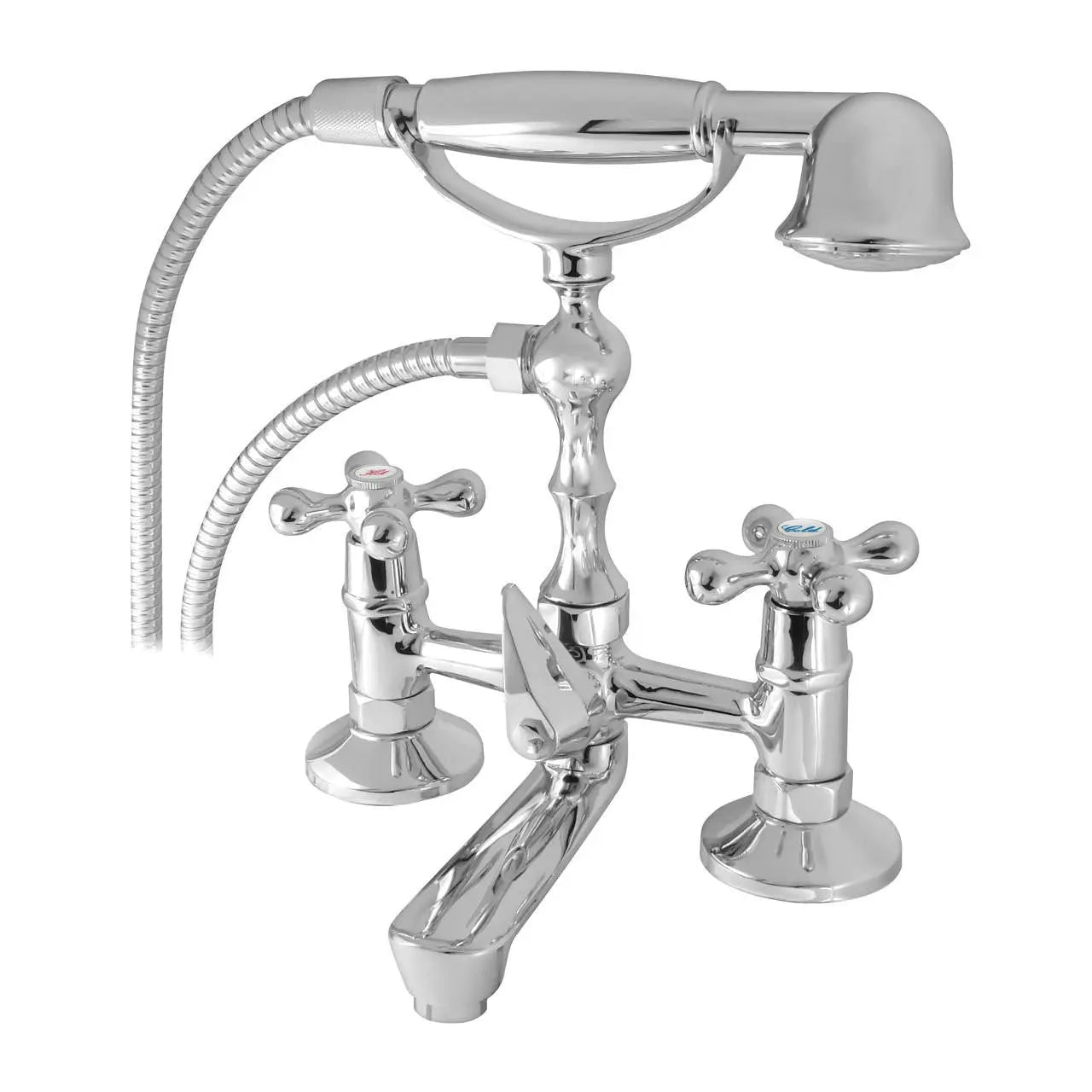 Retro Elegant Chrome Plated Brass Bathroom Tap With Shower Loge Victorian 10 - 