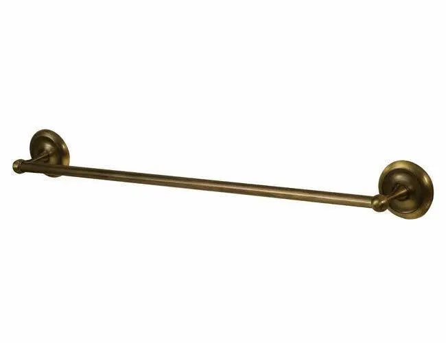 Retro Single Towel Rail Antique Brass Wall Mounted Bar Rack Towel Rails and Rings
