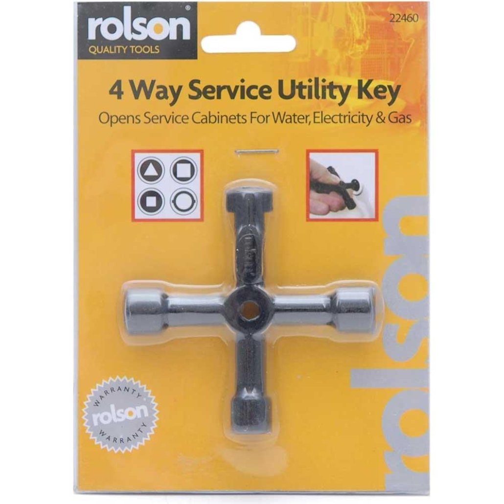 Rolson 22460 Allen Service Utility 4 Way Key blister pack