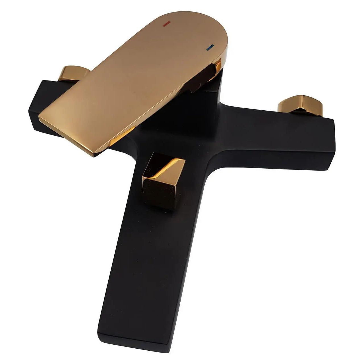 Black/Rose Gold Bathtub Mixer Tap Wall Mounted Shower Outlet Bath Taps