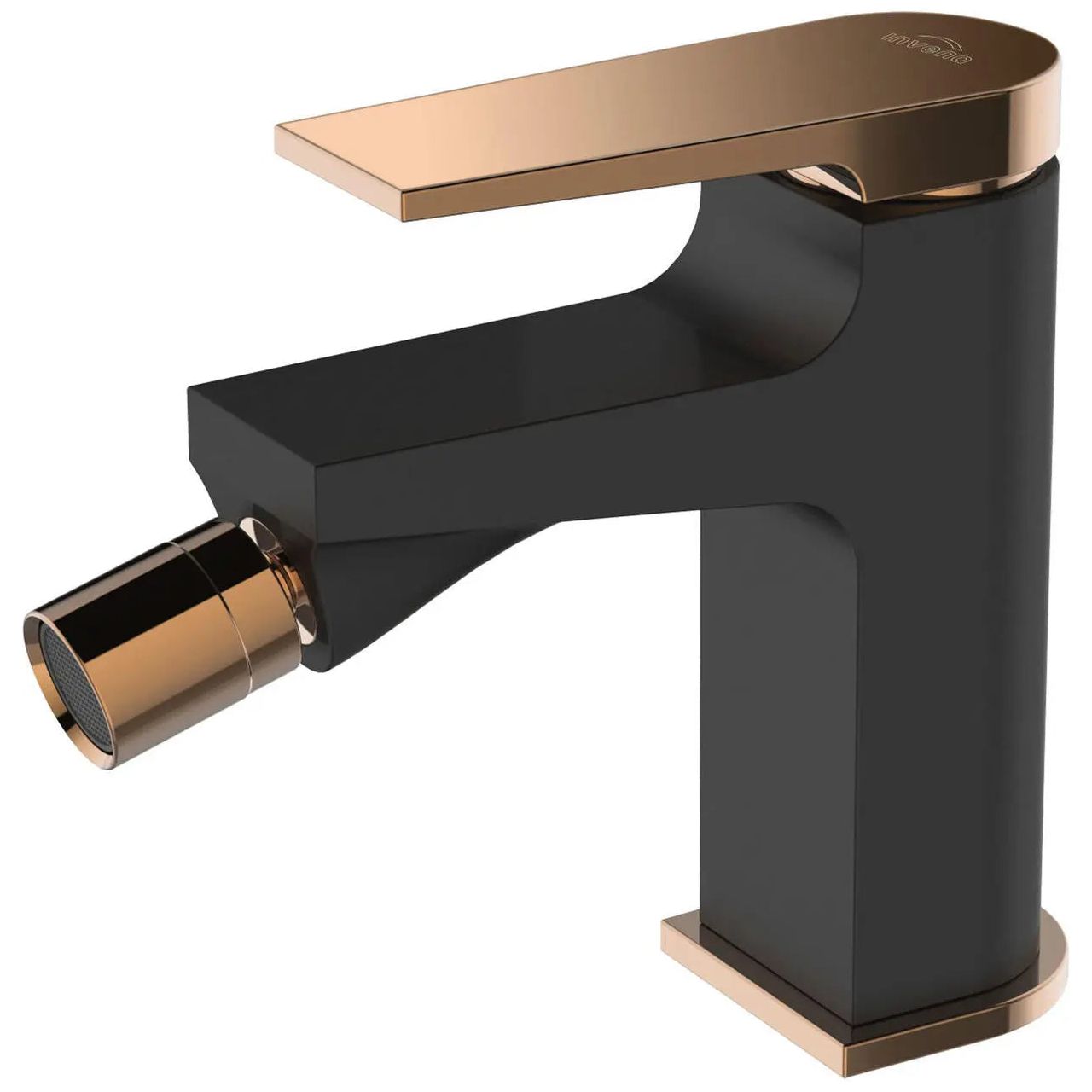 Black/Rose Gold Brass Bidet Mixer Tap + Click-Clack Plug Bidet Taps