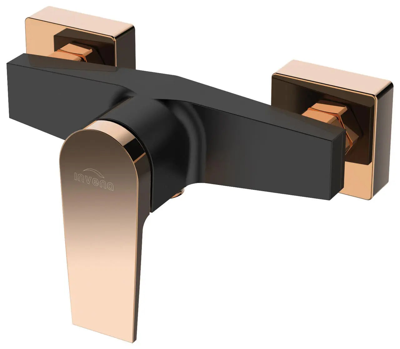 Black/Rose Gold Shower Mixer Valve Single Lever Wall Mounted Shower Mixers