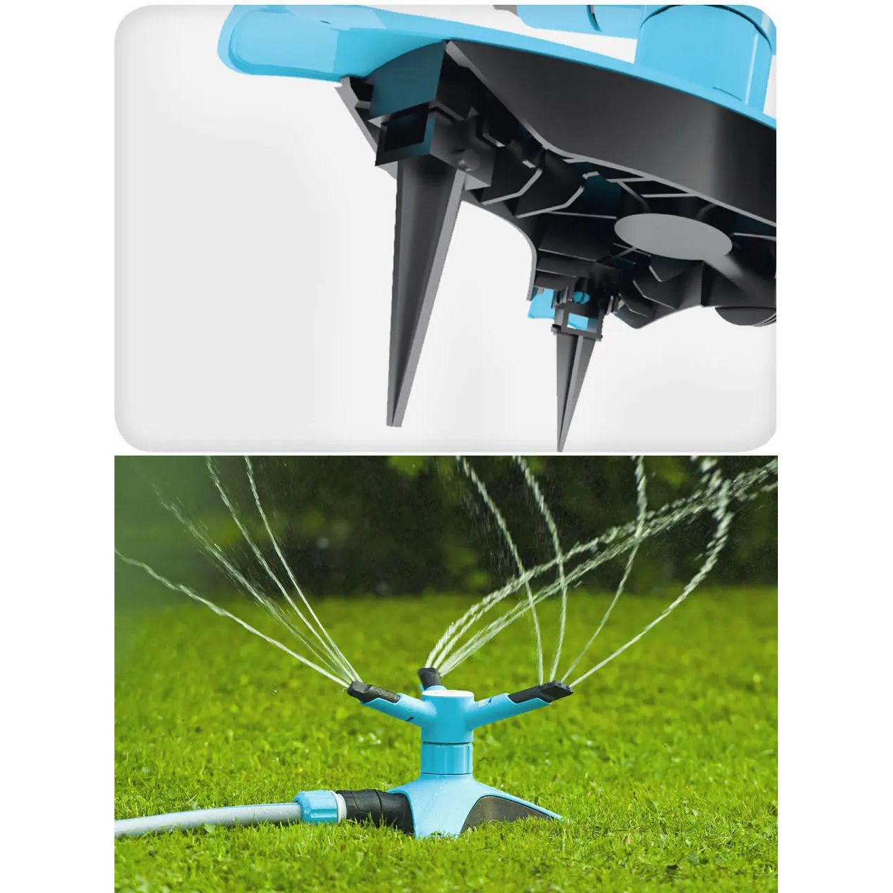 Rotating Garden Sprinkler Grass Lawn Watering Irrigation - Garden Sprinklers