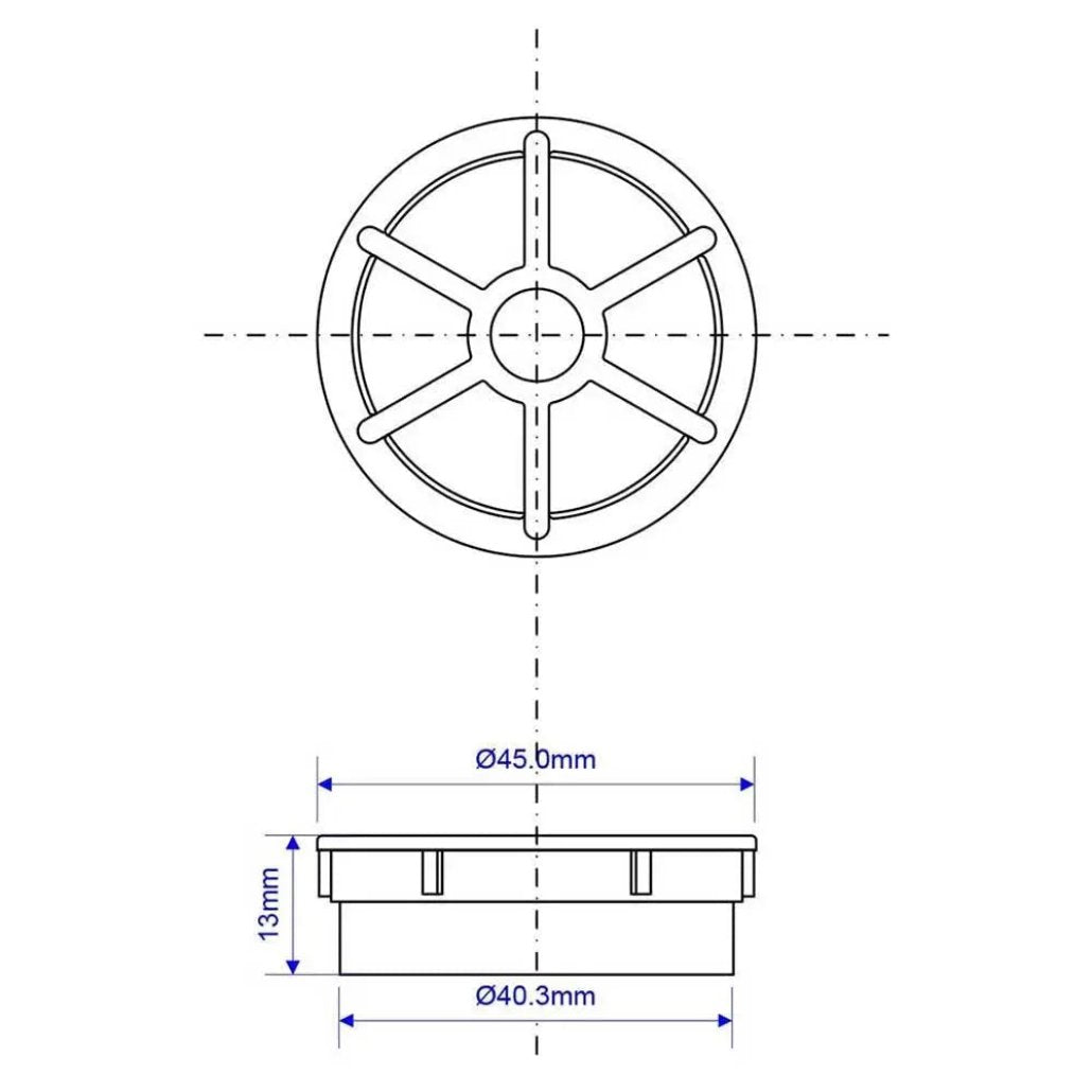 STWGR-CP McAlpine Shower Trap Grid Chrome Shower Drain