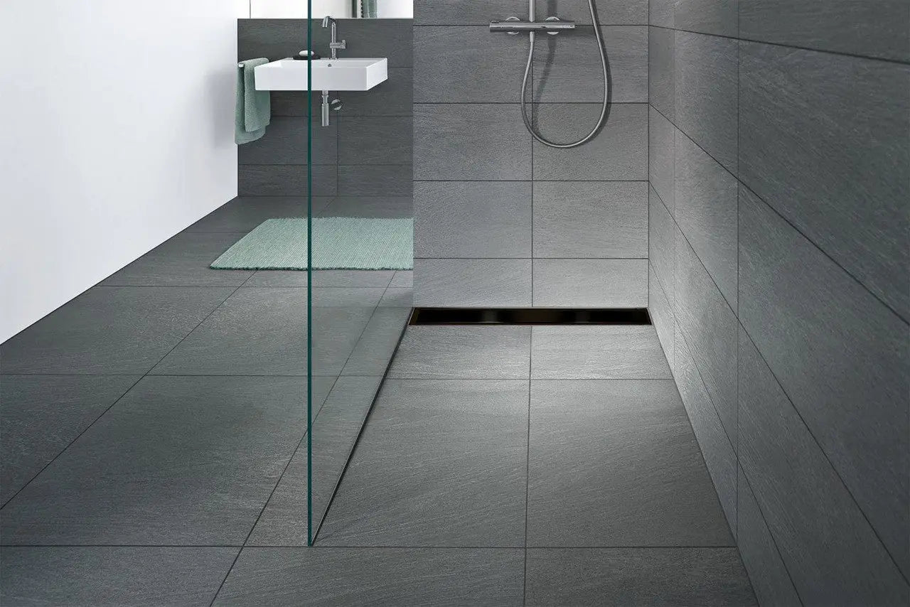 Stainless Steel Floor Black Linear Shower Drain Channel Shower Drain