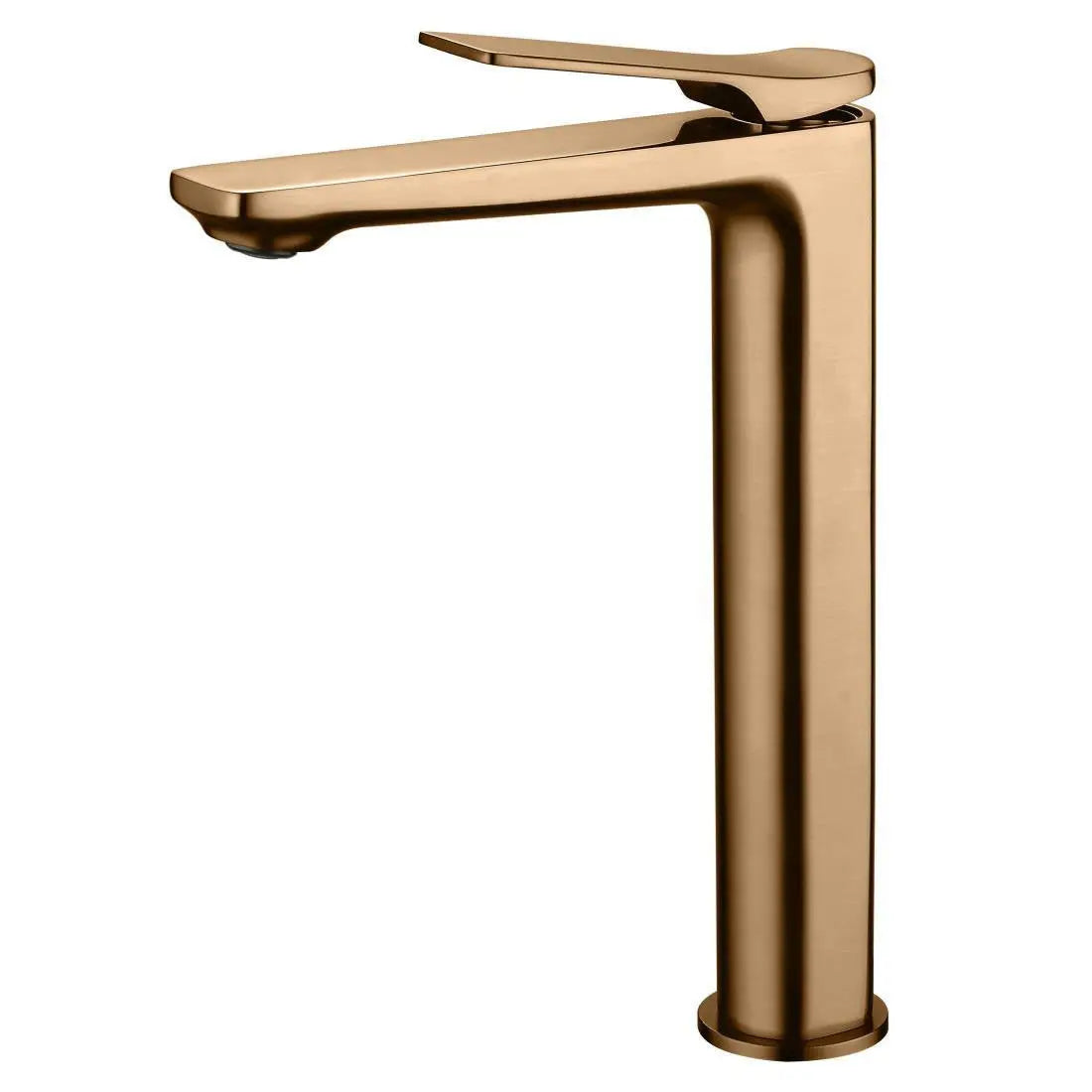 Tall Brushed Copper Bathroom Sink Tap Mixer Single Lever Basin Taps