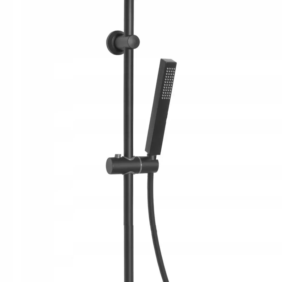 Thermostatic Shower Mixer Black Square Rainfall 2 Way Bar Thermostatic Showers
