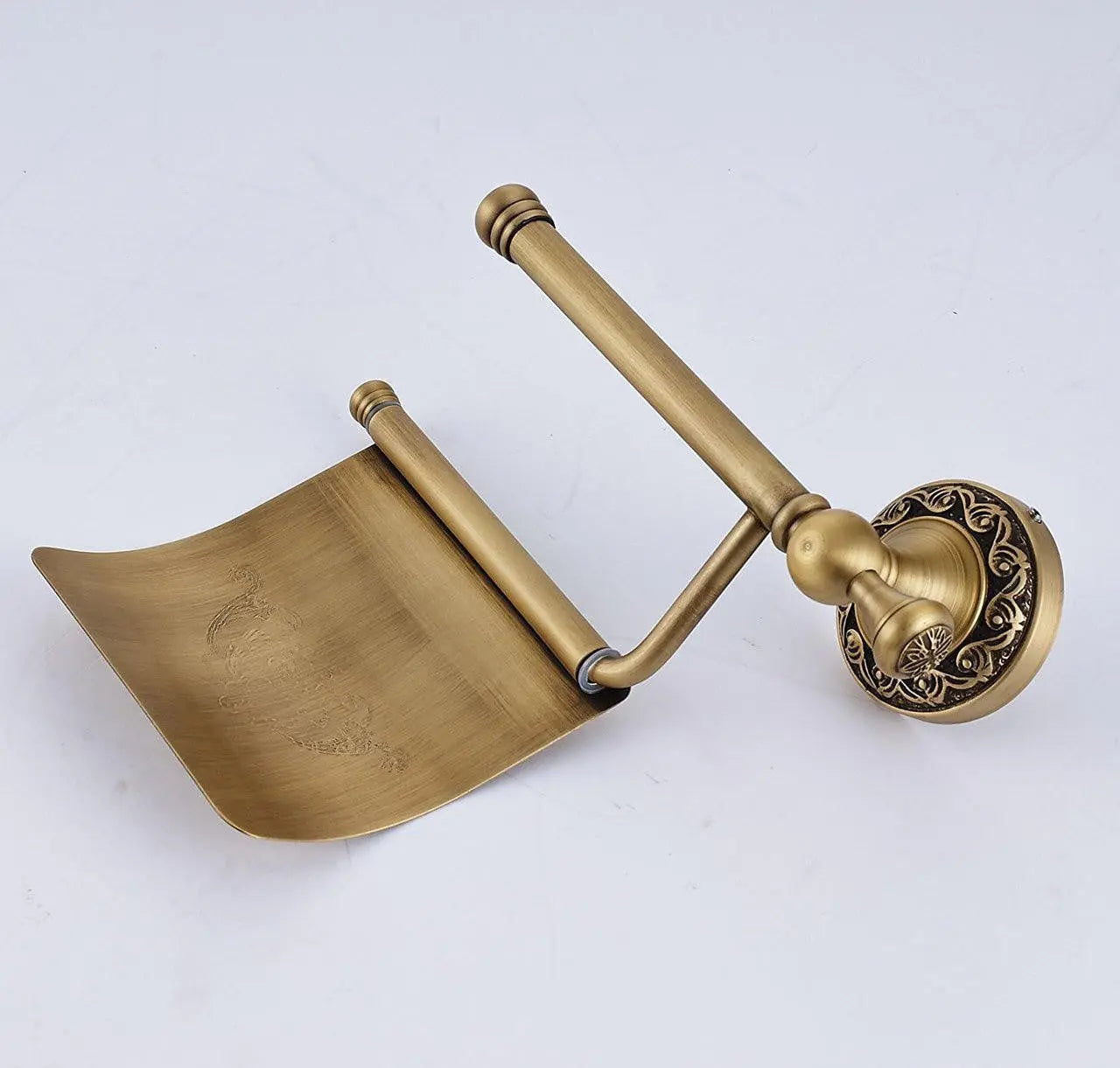 Toilet Roll Holder Flap Paper Rack Wall Mount Antique Brass Toilet Roll Holders