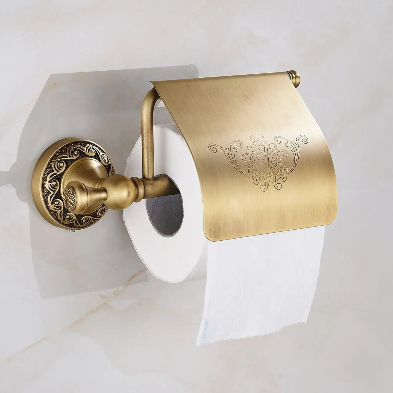 Toilet Roll Holder Flap Paper Rack Wall Mount Antique Brass Toilet Roll Holders