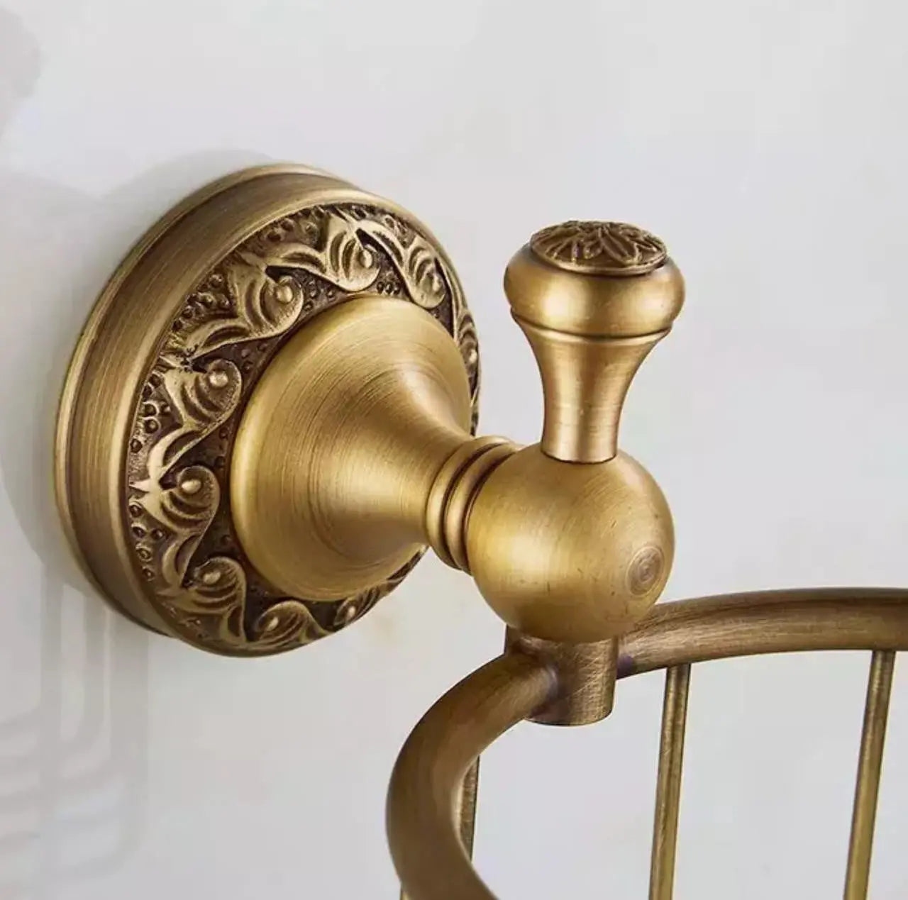 Toilet WC Roll or Shampoo Basket Holder Wall Mounted High Quality Antique Brass