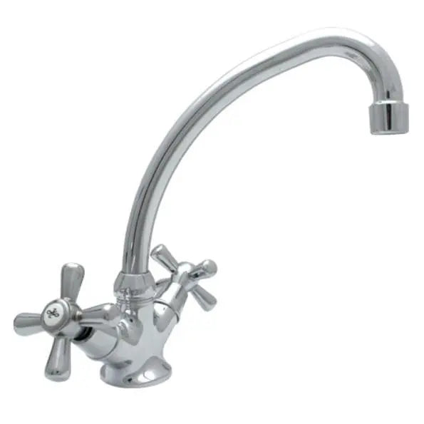 Traditional Retro F Spout Cross Head Kitchen Mixer Tap Kitchen Taps