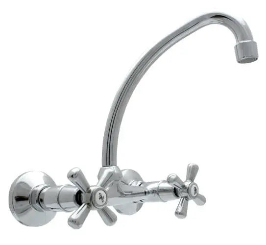 Traditional Retro Wall Mounted Cross Head Kitchen Tap Kitchen Taps