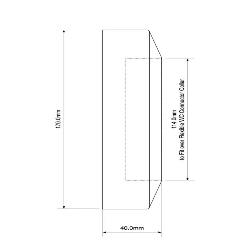 WC17-114 McAlpine 114mm Pipe Collar Cover for WC Connectors - Pipe Covers