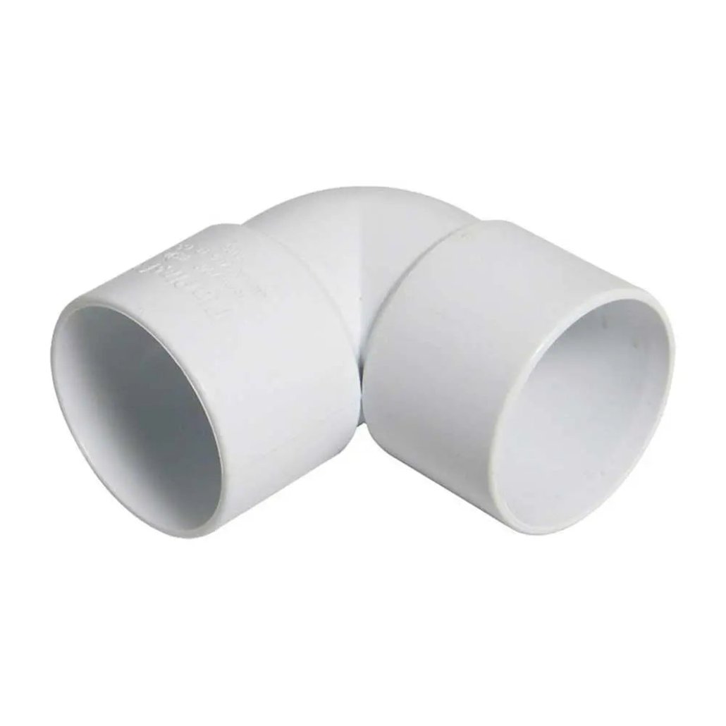 WS10W FloPlast 32mm 90deg Bend ABS Solvent White - Waste Pipe & Fittings