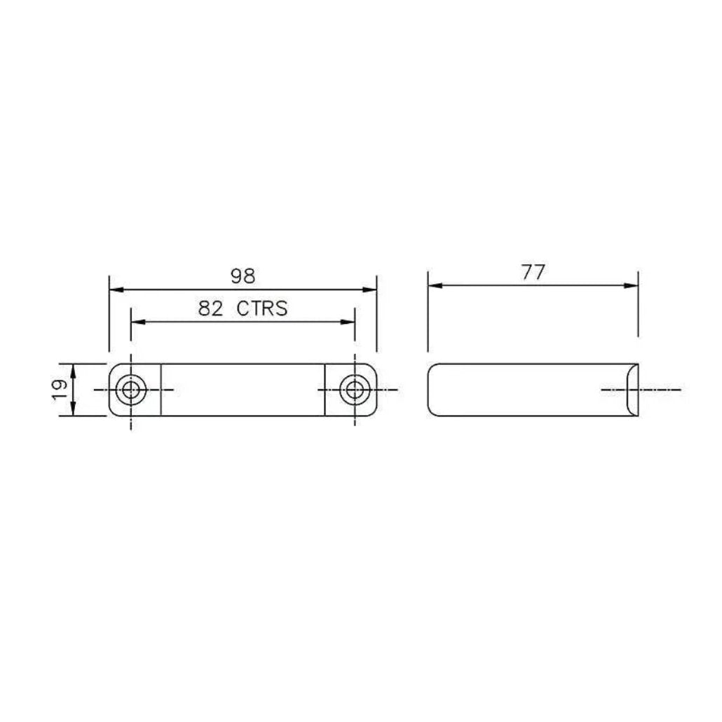 WS36G FloPlast Solvent Weld Waste Pipe Clip 50mm Grey ABS - Waste Pipe & Fittings