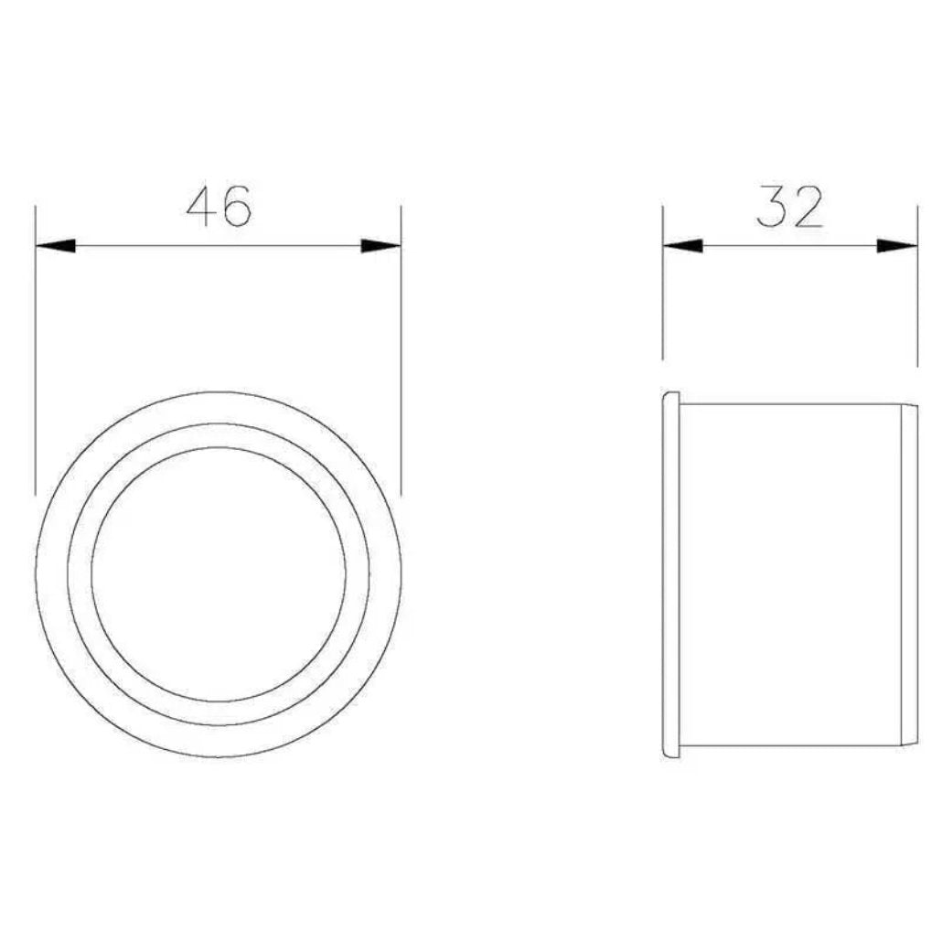 WS38B FloPlast 40mm x 32mm Waste Reducer Black ABS Solvent Weld - Waste Pipe Adaptors