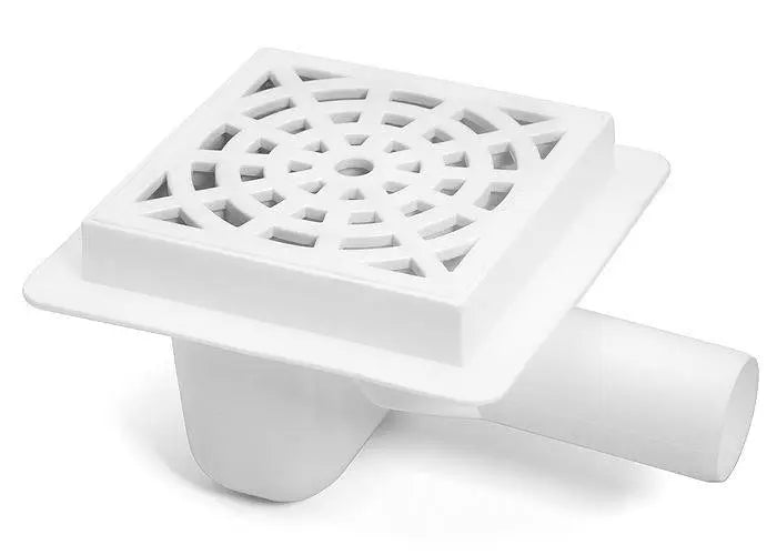 White 150x150mm Floor Waste Drain Gully Trap 50mm Outlet Drain Gully