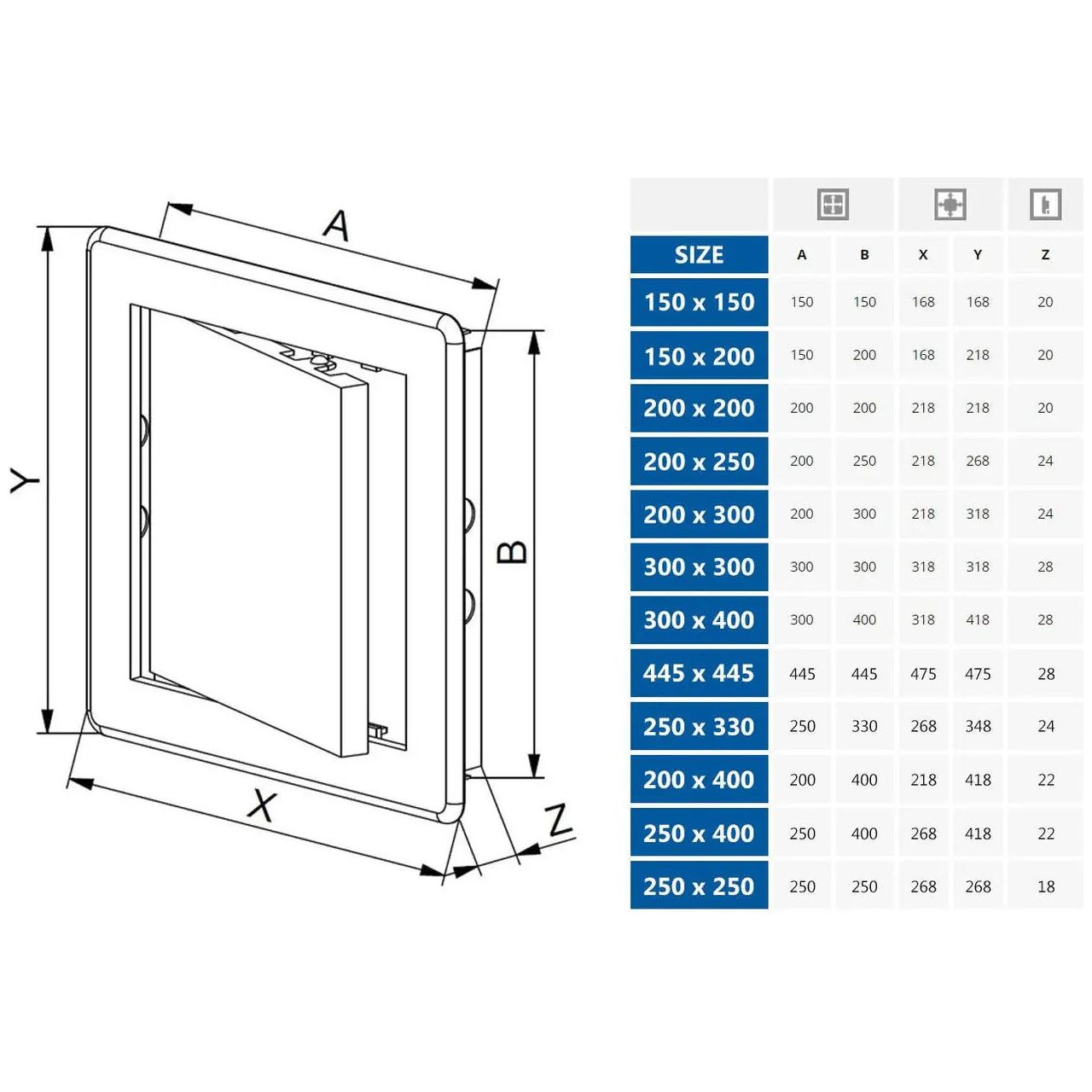 White Inspection Access Panel Hatch Wall Access Door Inspection Access Panels