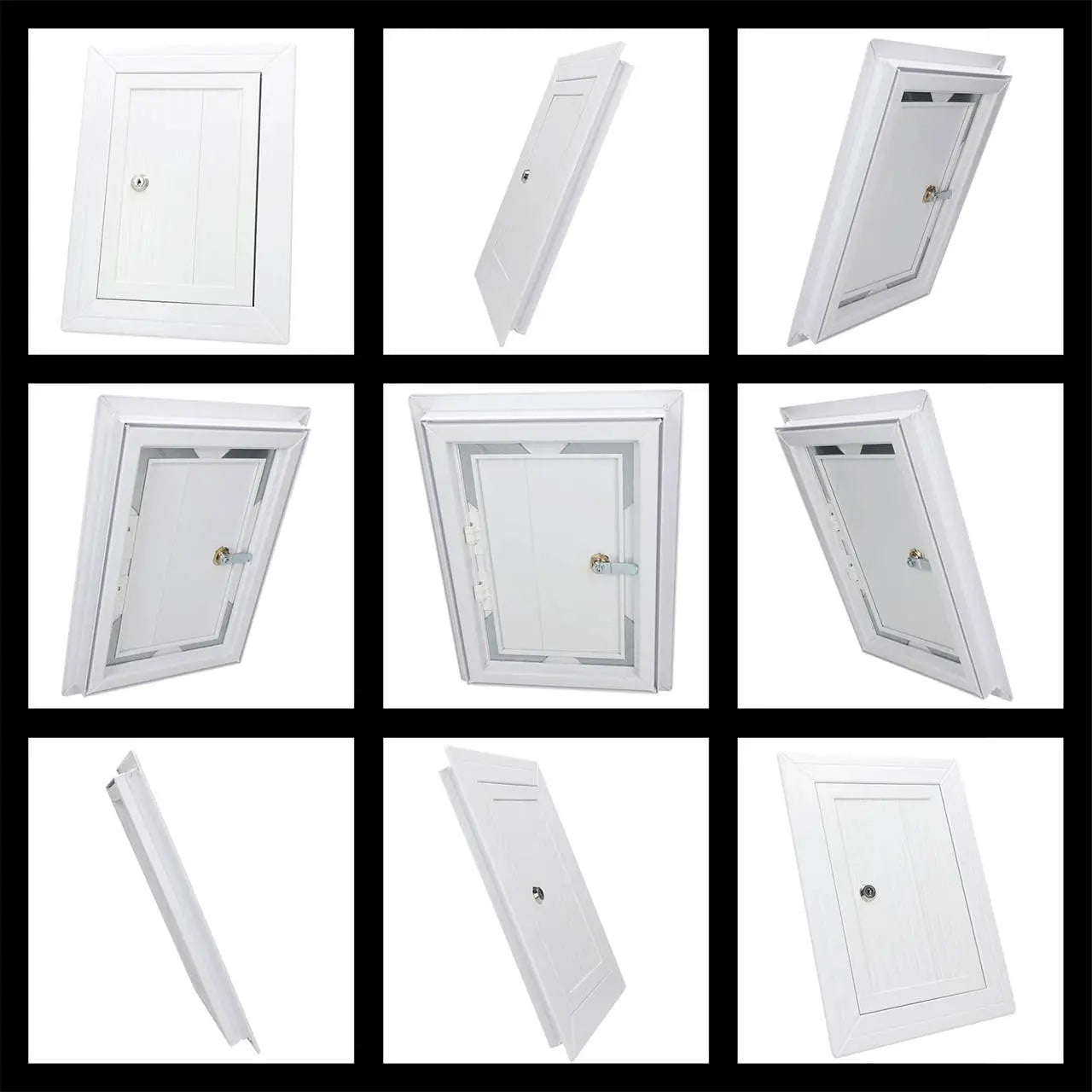 White PVC Cover Inspection Hatch Door Access Panel Key Lock Inspection Access Panels