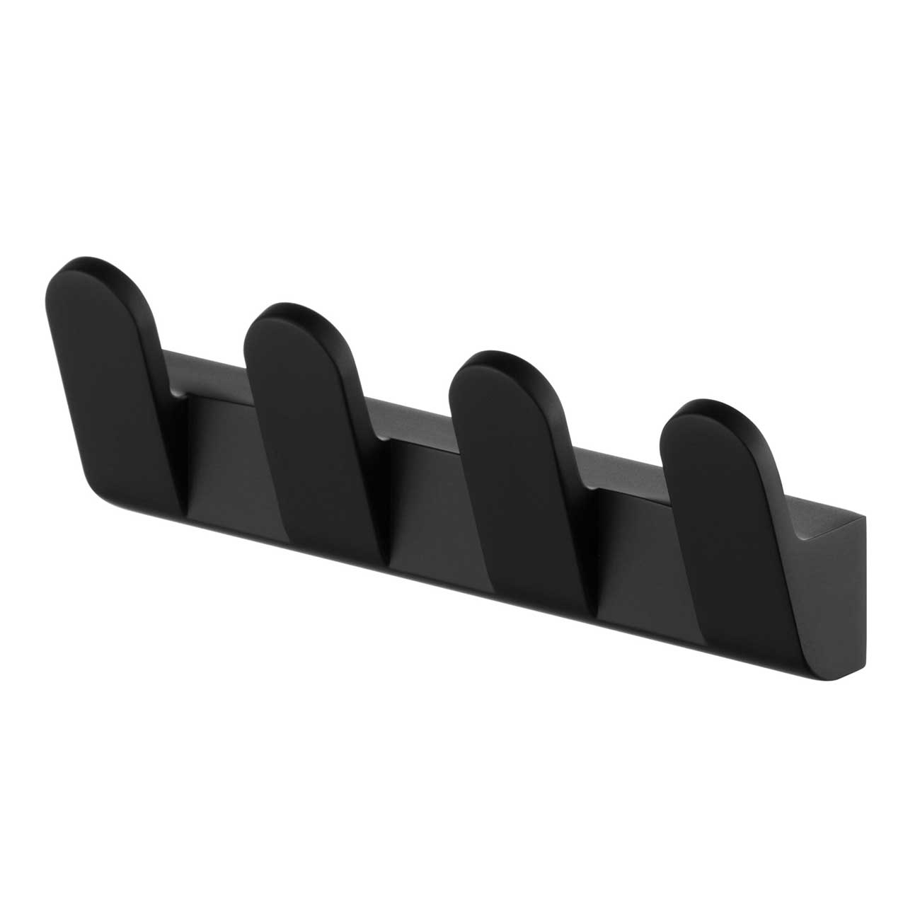 Black Towel Hook 4 Hooks Hanger Wall Dressing-Gown Towel Hooks