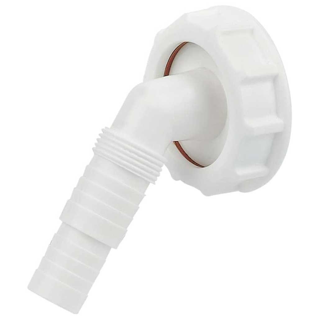 THC41 Floplast White Overflow and Hose Connector 40mm - Waste Pipe & Fittings