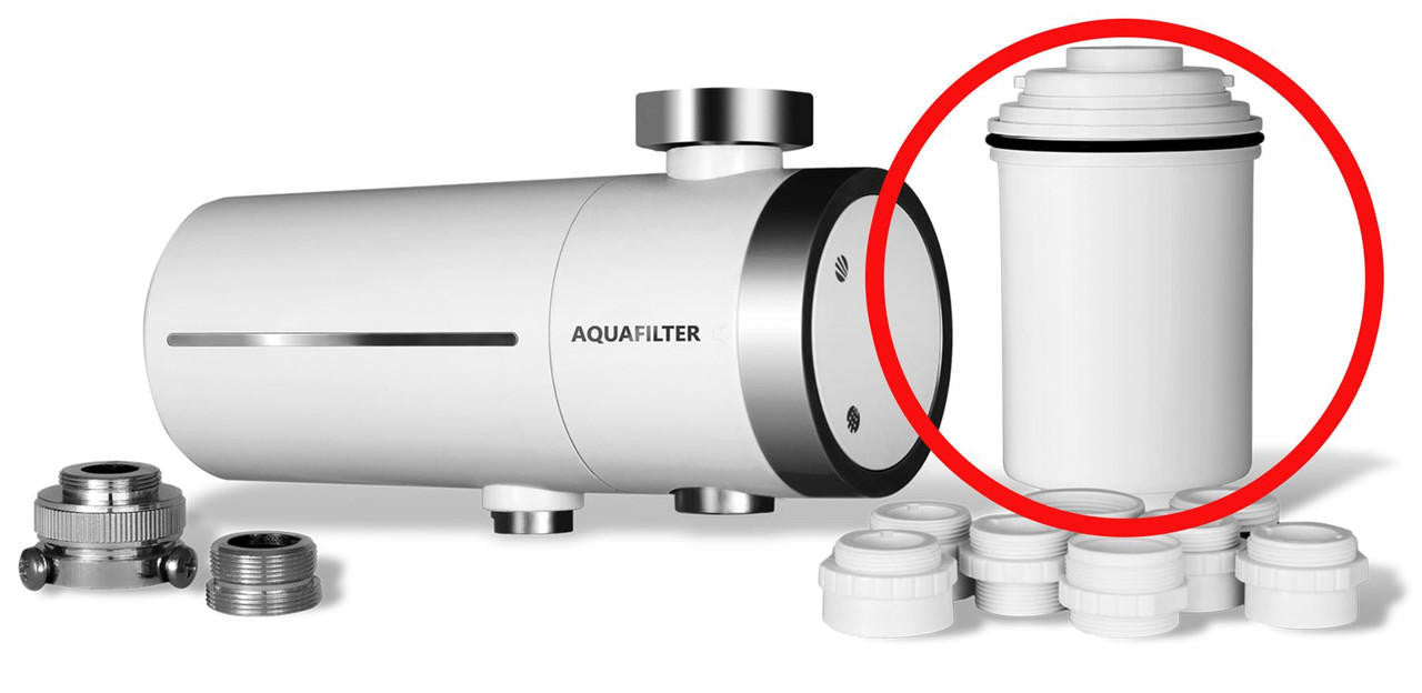 Aquafilter Carbon Cartridge Universal Faucet Mount Water Tap Filter FH2018-x-AQ Replacement 