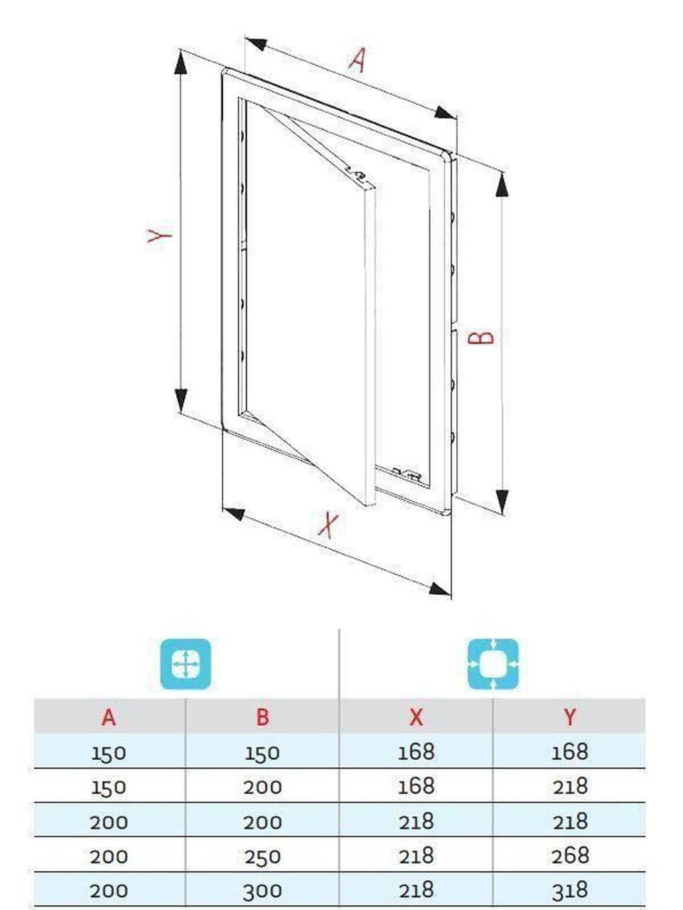 Awenta Satin Silver Colour Inspection Access Door Panels Hatches ABS Plastic 