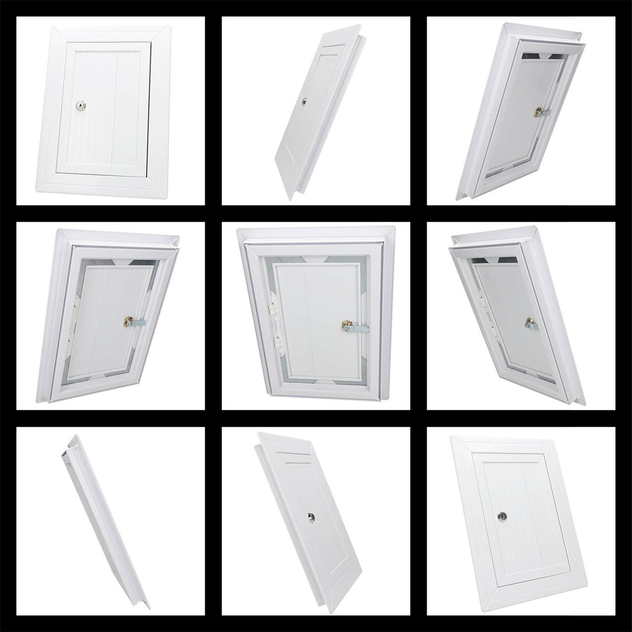 Awenta White PVC Chamber Cover Inspection Hatch Door Access Panel Grille with Key Lock 