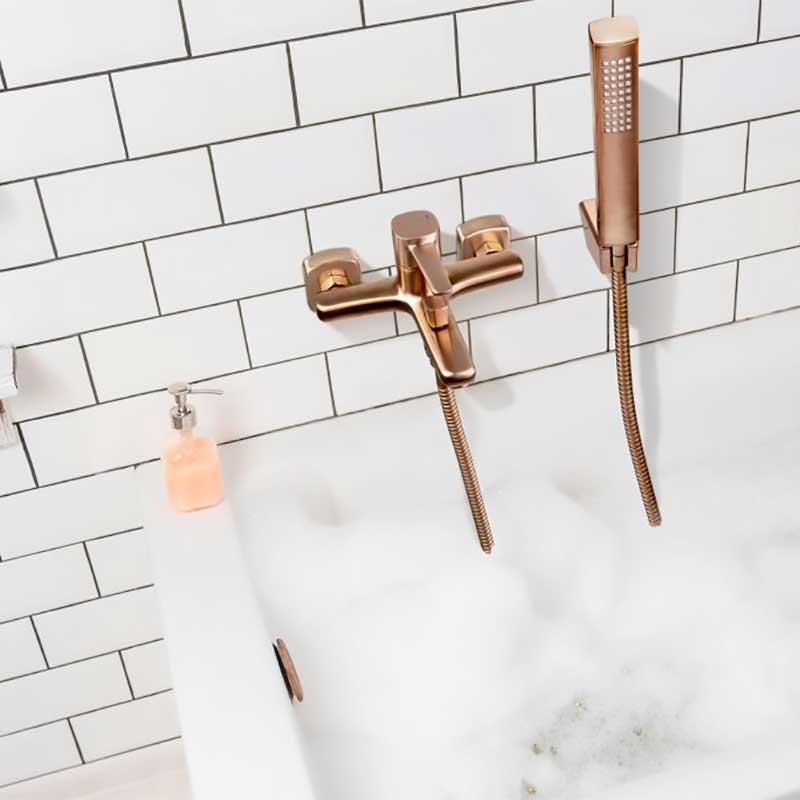 Wall Mounted Bath Tap Copper Bronze GLAMOUR - plumbing4home