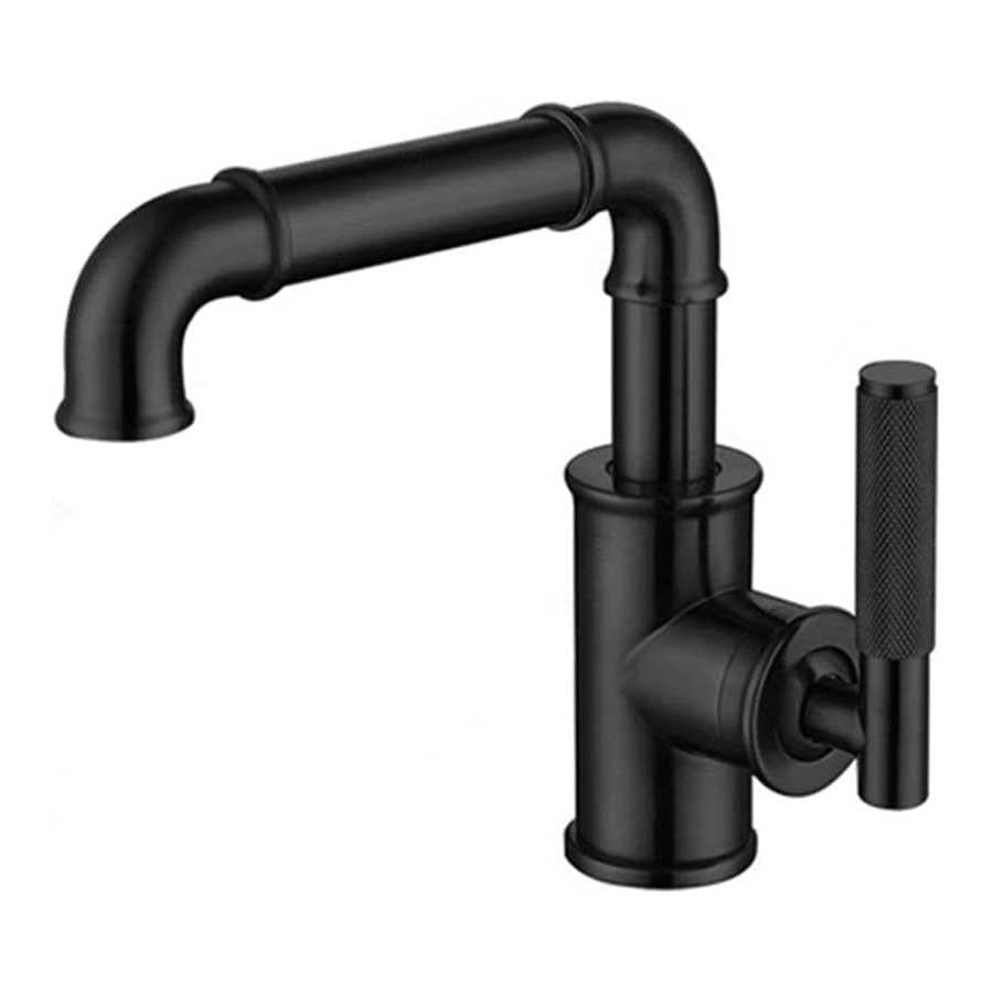 Industrial Style Deck Mounted Black Sink Tap Lever Type - plumbing4home