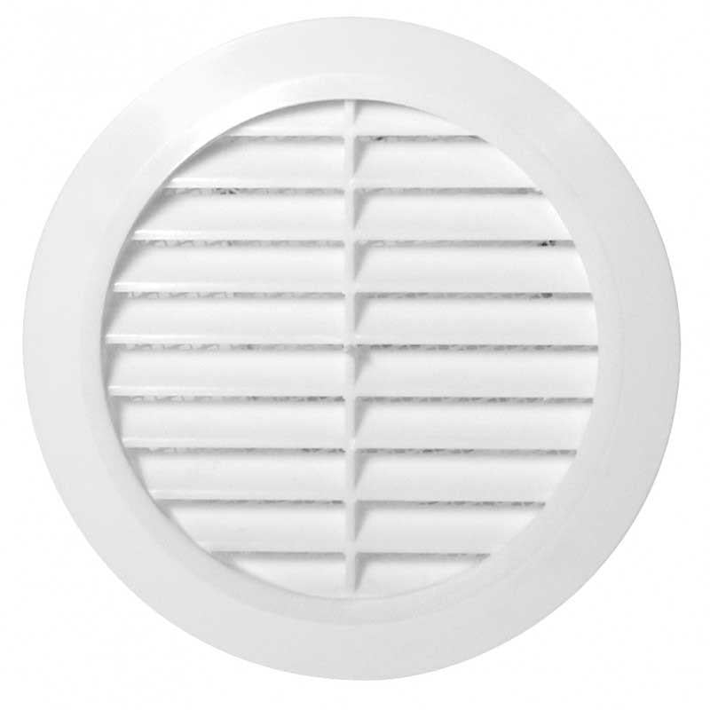 White Round Air Louvre Vent Grille 80mm 3.15" Circle Ventilation Ducting Pipe Cover T42 - plumbing4home