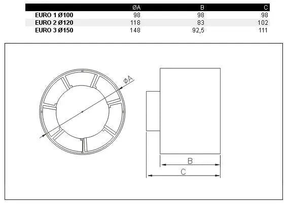 100mm (4") Bathroom Kitchen Domestic Duct Axial Inline Ventilation Extractor Fan 100 M3/h - 