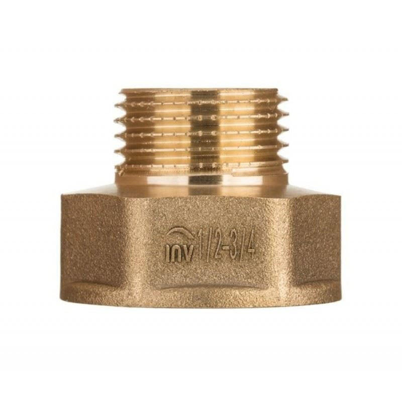 Invena Brass Pipe Hexagon Reduction Fittings Female x Male FxM 3/8 1/2 3/4 1 Inch 