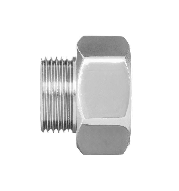 Invena Pipe Thread Reducer Hexagon Fittings Chrome Female x Male 3/8 1/2 3/4 Inch 