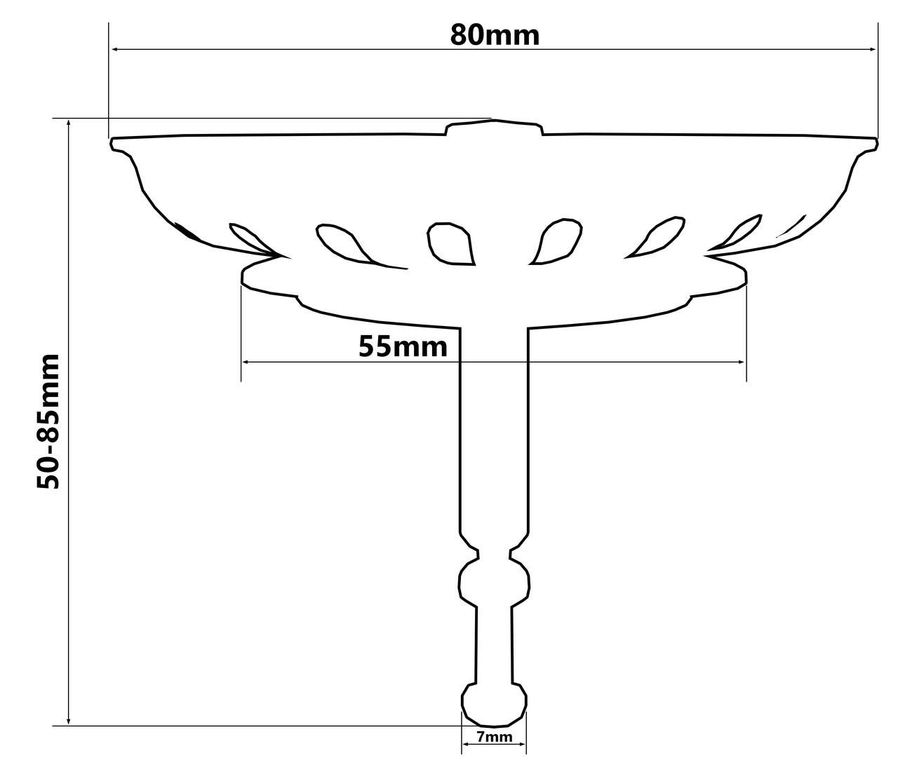 Wirquin Kitchen Basin Drain Sink Waste Strainer Plug Steel with Adjustable Height 